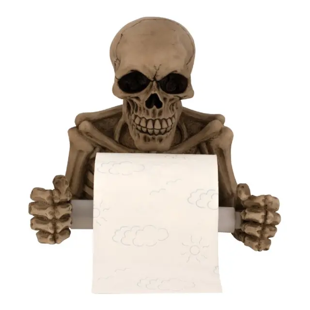 Totenkopf Toilettenpapierhalter 19 x 20 cm Skull Gothic Dekoration Bad Zubehör