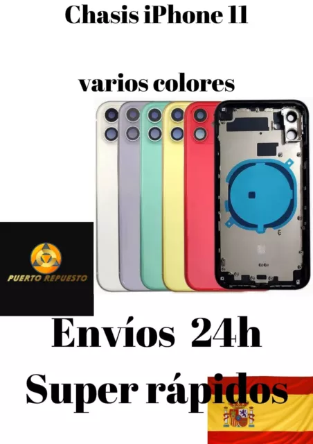 Carcasa CHASIS marco IPHONE 11 Portasim Botones envio 24/48 horas con logo