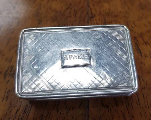 William the IIII Antique Silver Vinaigrette Box. Nathaniel Mills. Snuff LJ126