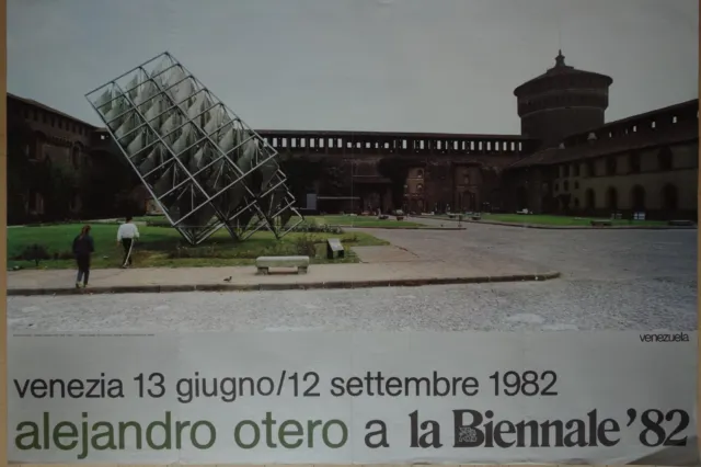 Ausstellungsplakat Alejandro Otero Biennale 1982 Venedig sehr selten