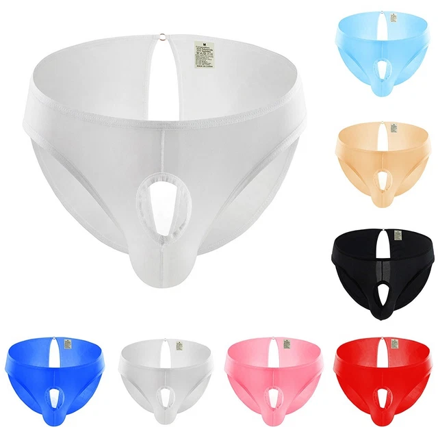 sous-Vêtement Slip Caleçon Boxer Respirant Glace Soie Ouvert Entrejambe