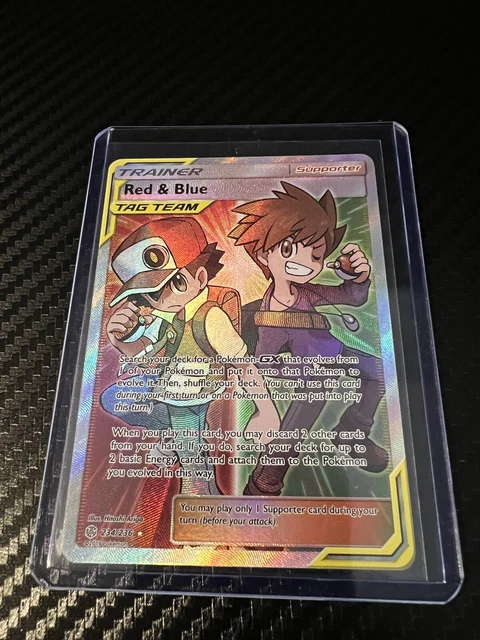 Red & Blue 234/236 Full Art Trainer Rare Cosmic Eclipse Pokemon Mint Pack Fresh