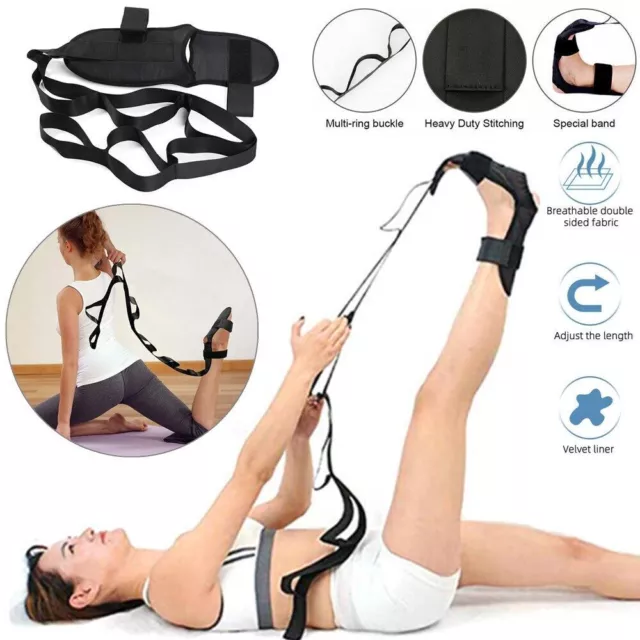 Yoga Band Flexibility Stretch Leg Fascia Stretcher Strap Ballet Gym Trainer