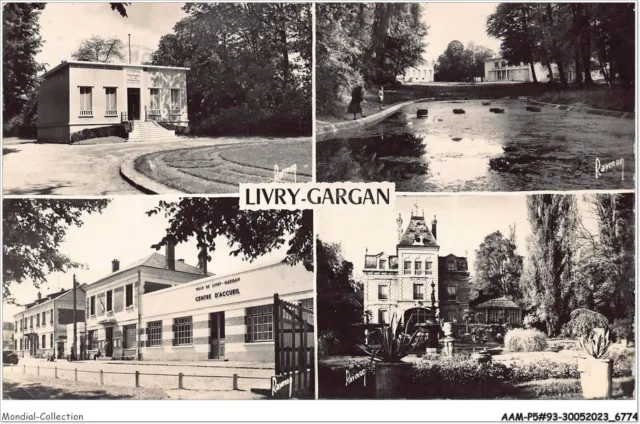 AAMP5-93-0388 - LIVRY GARGAN - l'etang - la mairie -le chateau de la foret - le