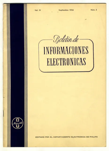 Miniwatt - Boletin De Informaciones Electronicas Vol-4 - Nº-3   -  1954