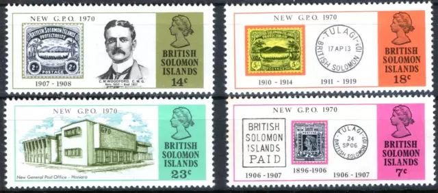 British Solomon Islands 1970 QEII New General Post Office set of 4 VLMM