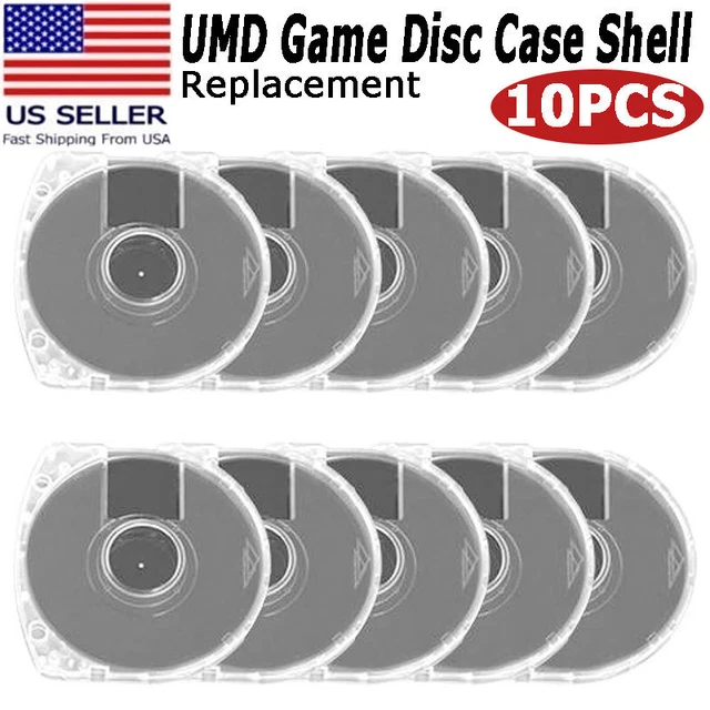 10PCS Game Disc Storage Shell Case Cover PSP UMD Protective Box Crystal Clear