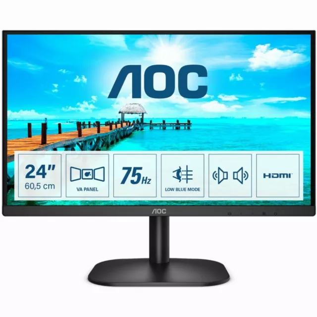 AOC B2 24B2XDAM LED display 60,5 cm 23.8 Zoll 1920 x 1080 Pixel Full HD Schwarz