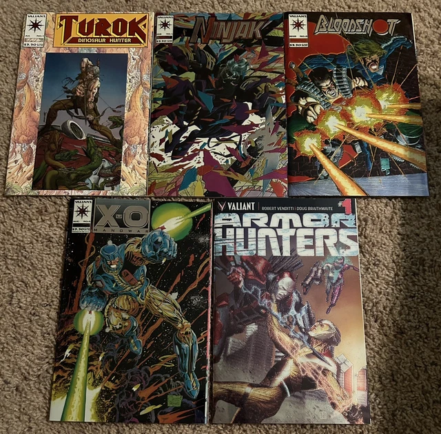 Turok #1, Bloodshot #0, Manowar #0, Bloodshot #0, Armor Hunters #1 Valiant Keys