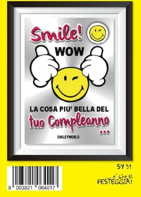 IRPot Kit Compleanno N.49 Con Emoticon Smile - Piatti, Bicchieri, Tovaglioli, Tovaglia, Palloncini E Decorazioni - 4