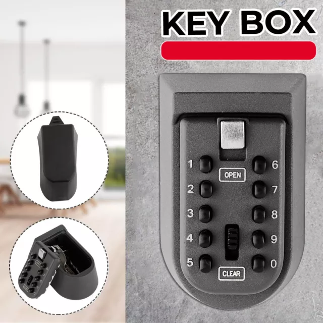 Outdoor Key Safe Box Wall Mounted Combination Security Key Holder Home Key Lock