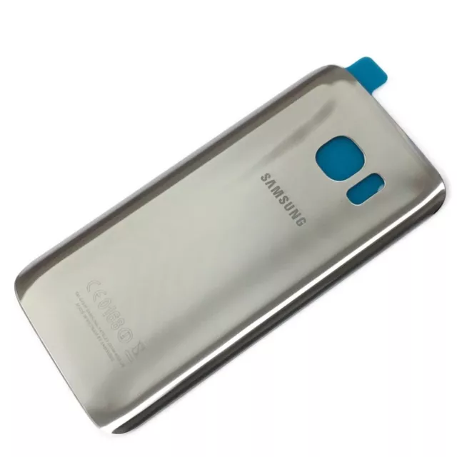 Samsung Galaxy S7 Akkudeckel Backcover Titanium Silver Rückseite Premium