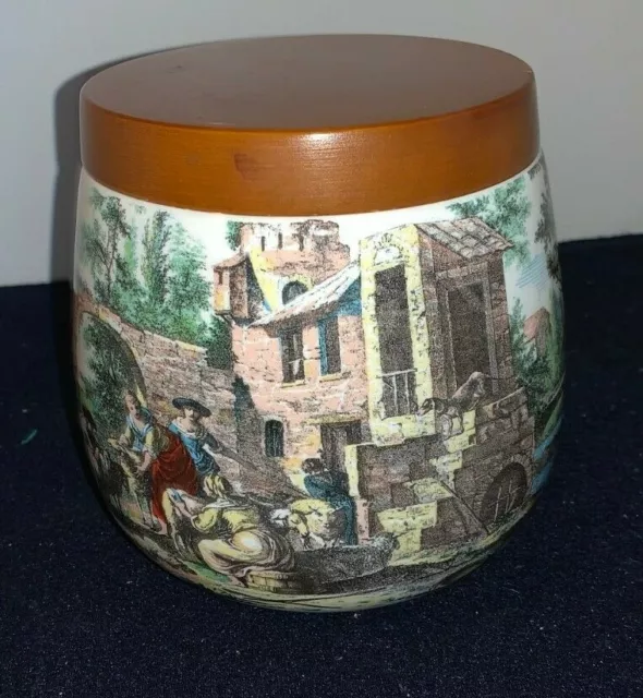 Colorful Hand Made Whitecross Product TOBACCO JAR Humidor with Lid (Italy)