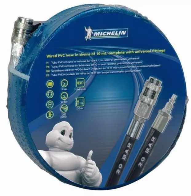 Tubo Empalme Rápido 8 X 13MM 10 Metro Aire Comprimido Compresor Michelin