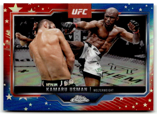 Carte Sportive UFC Topps Finest 2024 - Kamaru Usman #223 Rare 1/10 - État Near Mint