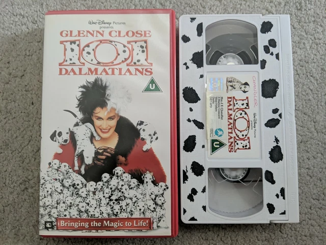 WALT DISNEY : 101 Dalmatians - Live Action (VHS TAPE 1997) GLENN CLOSE ...