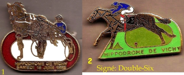 Pin's Hippisme - Hippodrome De Villedieu - Émail époxy - Hauteur 2,5 Cm - Occasion