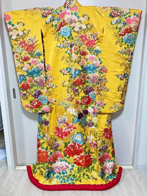 Japanese Kimono Uchikake Wedding Pure Silk  japan 857
