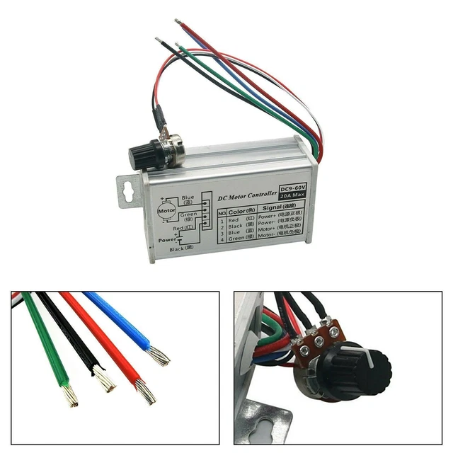 Reland Sun Regolatore di intensità luminosa a LED, DC 12V-24V 30A PWM per regolatore di regolazione della luminosità interruttore ON/Off con alloggiamento in alluminio