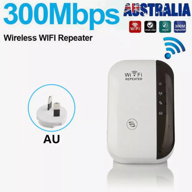 NEW 300Mbps Wifi Extender Repeater Range Booster AP Router Wireless-N 802.11