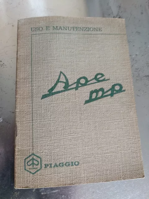 Libretto Uso E Manutenzione Piaggio Ape