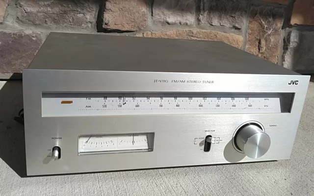 ¡Sintonizador estéreo vintage JVC JT-V11G AM/FM!! ¡¡Buen estado!! ¡Funciona perfectamente! BONITO