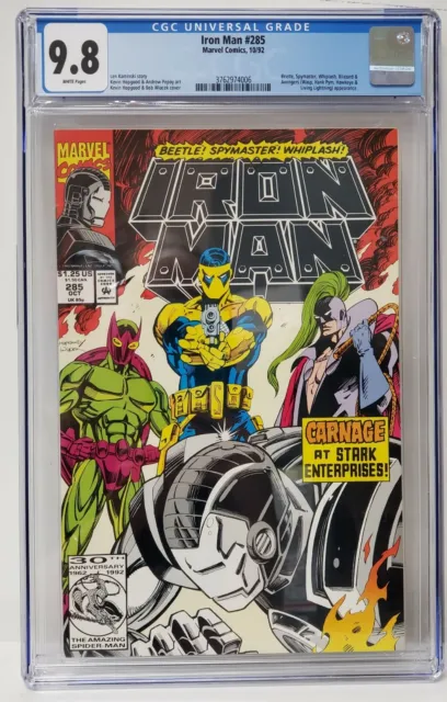 Iron Man Issue# 285 Marvel Comics 1992 CGC Graded 9.8 White Pages Comic Book