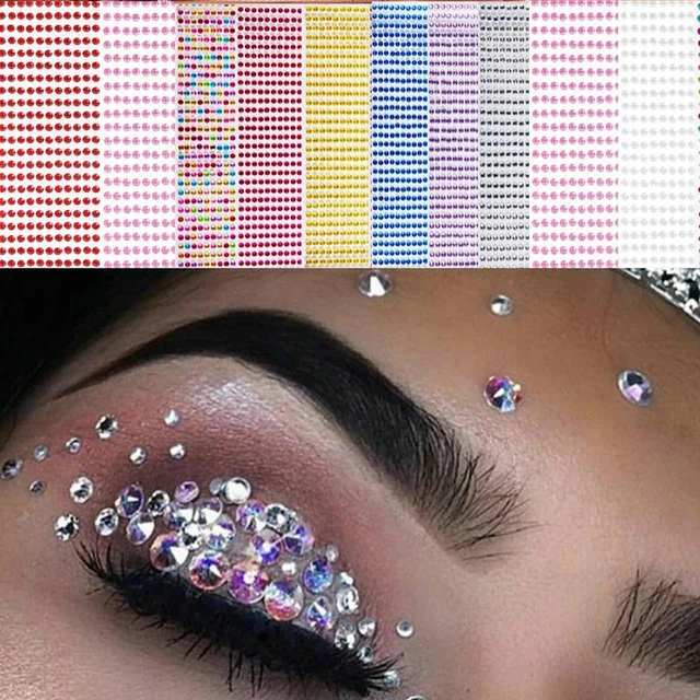437X Sombra de ojos Diamante 3D Pegatina Cara Cuerpo Uñas Joyas EE. UU. ~