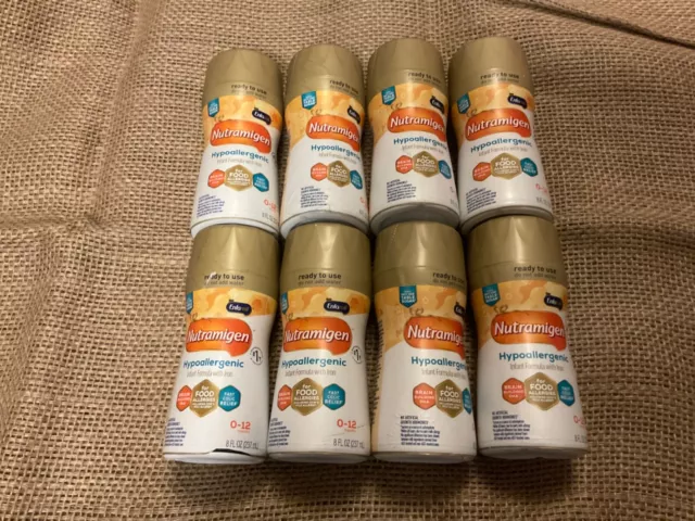 Enfamil Nutramigen Hypoallergenic Ready to Feed Infant Formula 8 oz, 8 Bottles