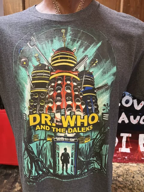 Doctor Who And The Daleks Gray Large T-Shirt 2014
