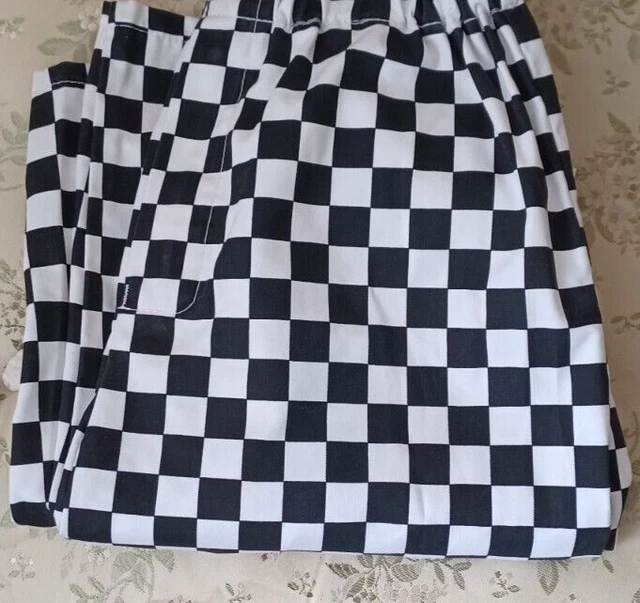 Kochhose schwarz & weiß groß kariert Tibard Ltd Unisex M