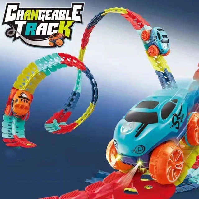 Car Model Building Blocks Roller Coaster Rail Car Kids Toys Racing Vehicle