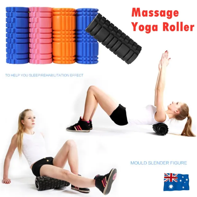 Physio Pilates EVA PVC Foam Yoga Roller Gym Back Training Exercise Massage Grid