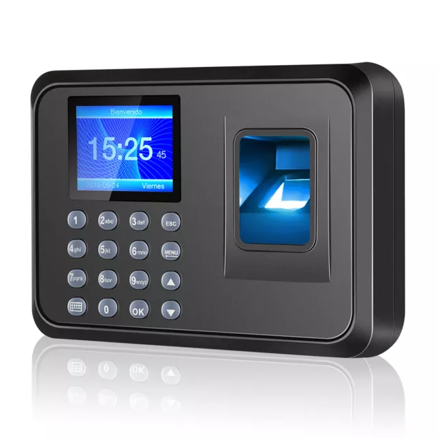 Fingerprint Password Attendance Machine Vivid Sound 2.4" Time Clock Recorder