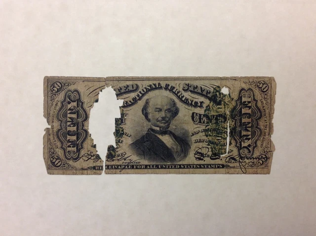 ~ 50 Fifty Cents Third Issue Fractional Currency Civil War Note - “Spinner”