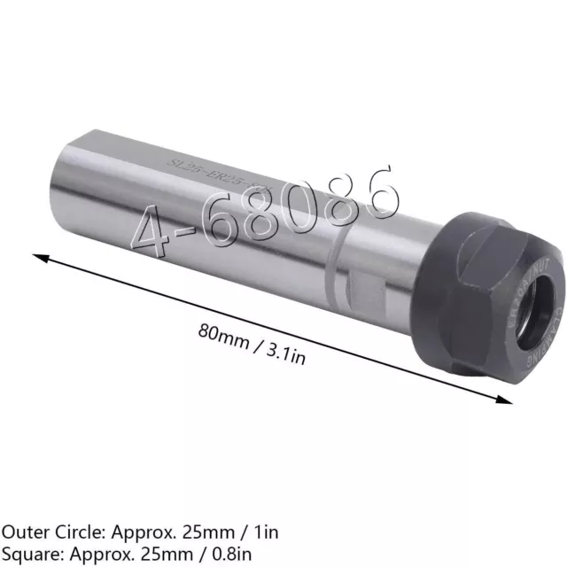 SL25-TER25-80L C25 ER25A Floating Tapping Collet Chuck Holder Straight Shank