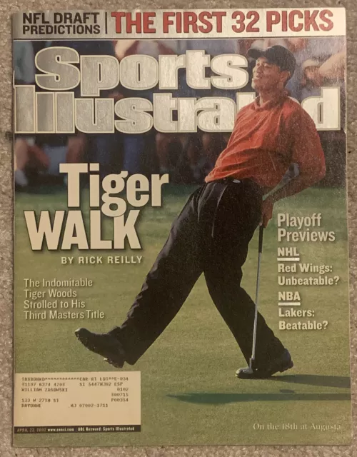 Tiger Woods PGA Golf Sports Illustrated 4/22/02 Masters Hall Of Fame