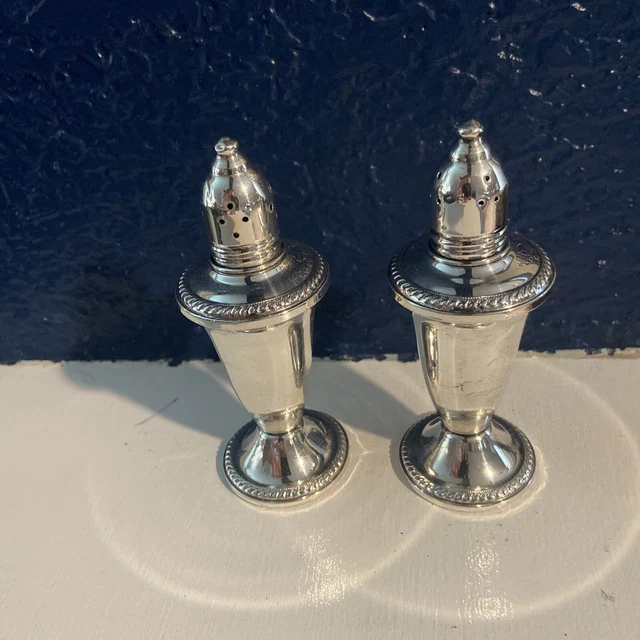 Vintage Empire Sterling Weighted 241 Salt Pepper Shaker Set