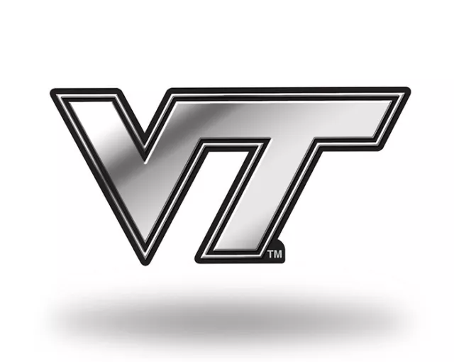 Virginia Tech Hokies Logo 3D Chrome Auto Decal Sticker NEW Truck Car Rico