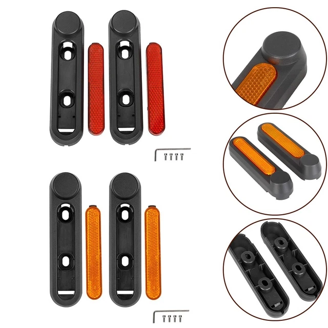 Housses De Sécurité Latérales Pour Scooter Ninebot F2/F2Plus/F2Pro - Avec Bandes Réfléchissantes Jaunes - Lot De 2, Vis Incluses