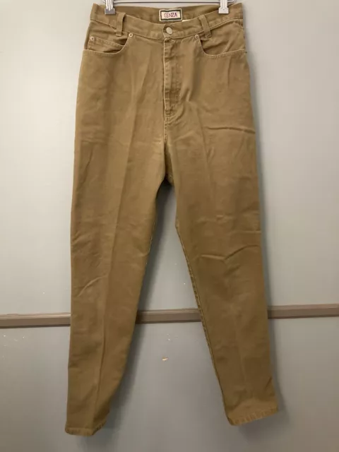 Vtg Cenza Jeans Khaki Colored Womens 10 Mom 80s 90s High Rise Tapered Y2K Brown