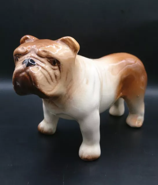 Vintage Porcelain Ceramic British Bulldog Ornament/Figure. Good Condition.