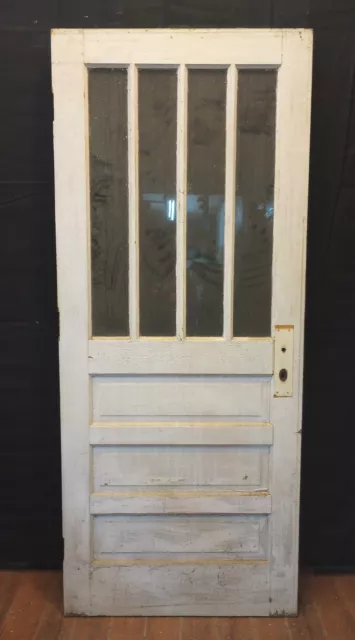 Half Vertical Glass & Raised Panel Interior Door 33 3/4" x 80 1/2"