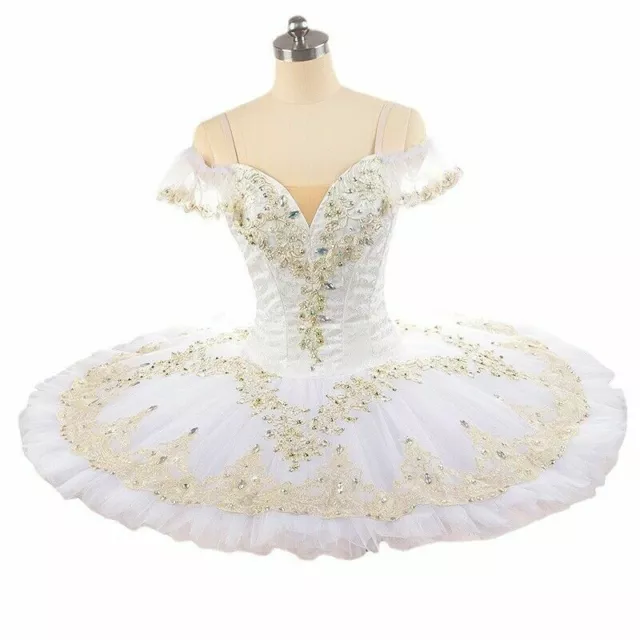 Girls Ballet Tutu Professional White Dress Women Ballet Performance Costume