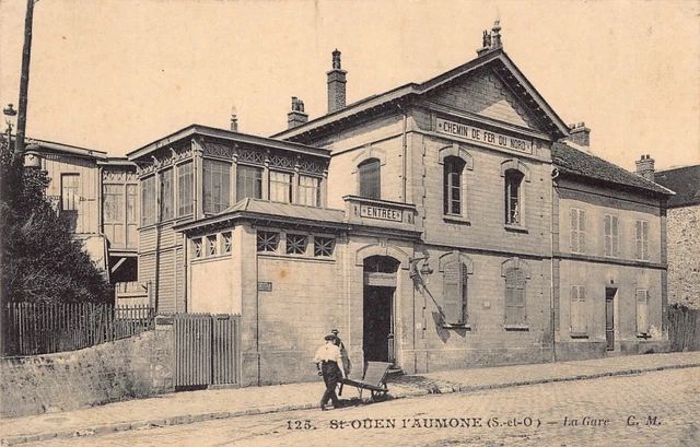 Antique postcard Dept 95 Val d'Oise - Saint Ouen l'Aumône la Gare