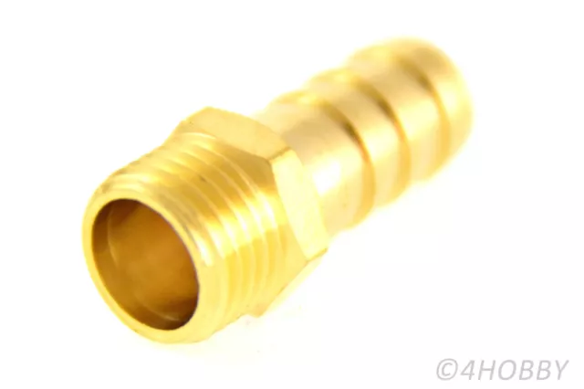 4x hose connection 10 mm hose external thread brass 1/4" pneumatic compressed air" 2