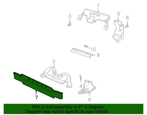 GM Radiator Air Lower Deflector 10229657