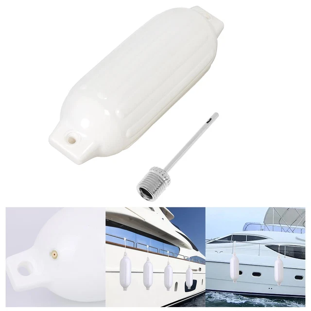 Marine Boat Fender, Pontoon Bumper Anti Collision Ribbed Twin Eyes Boat Fender