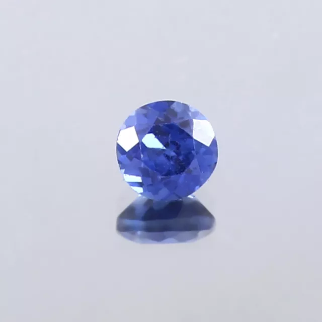 AAA Naturel sans Défaut Ceylan Bleu Saphir 0.50 CT Coupe Ronde Desseré Gemme