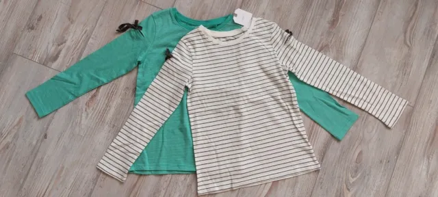 Girls next long sleeve t shirt tops x 2 age 6 years NWT bow details